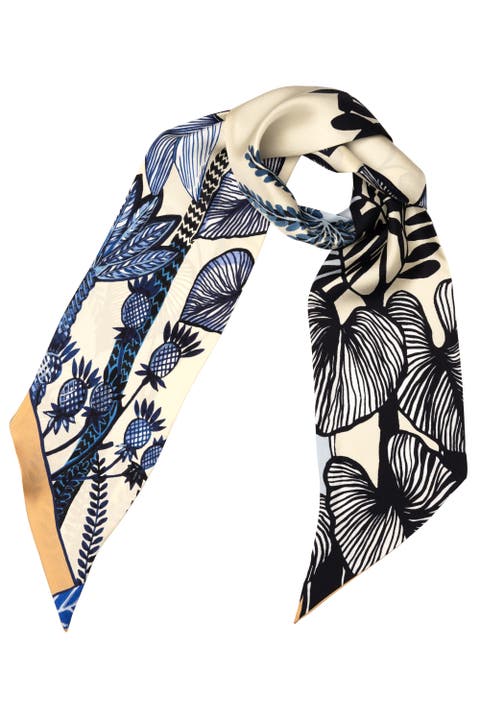 Tropical - Skinny Silk Scarf