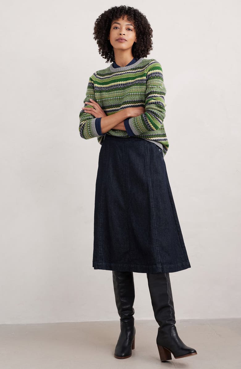 Seasalt Cornwall Percella Cove Fair Isle Merino Wool Blend Sweater, Alternate, color, 