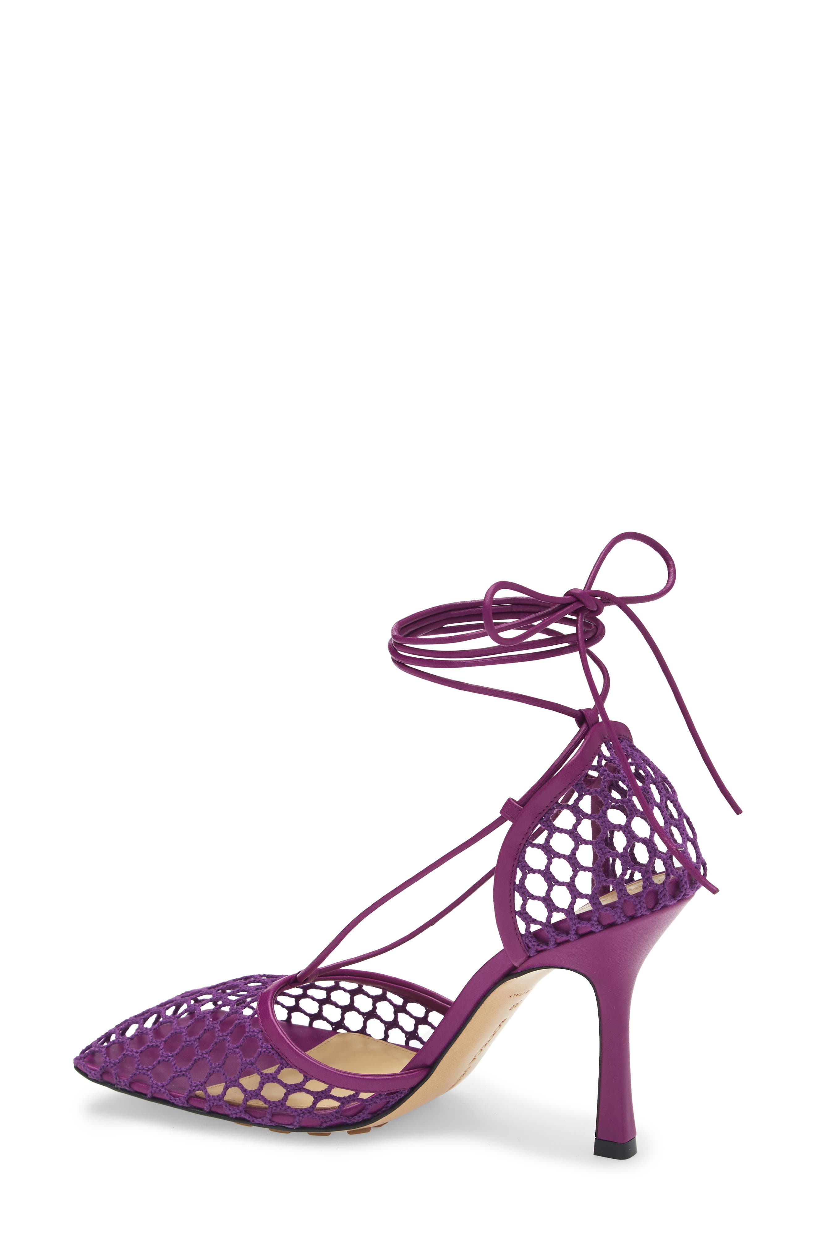 Bottega Veneta Stretch Lace-Up Sandal, Alternate, color, Venom