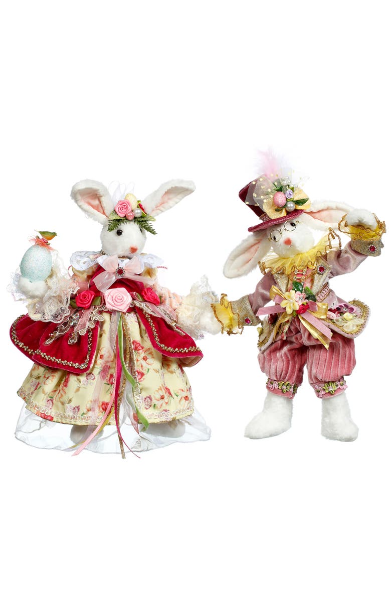Mark Roberts Mr 
Mrs Cotton Tail Rabbit, Set of  2, Small, Main, color, Light Yellow
