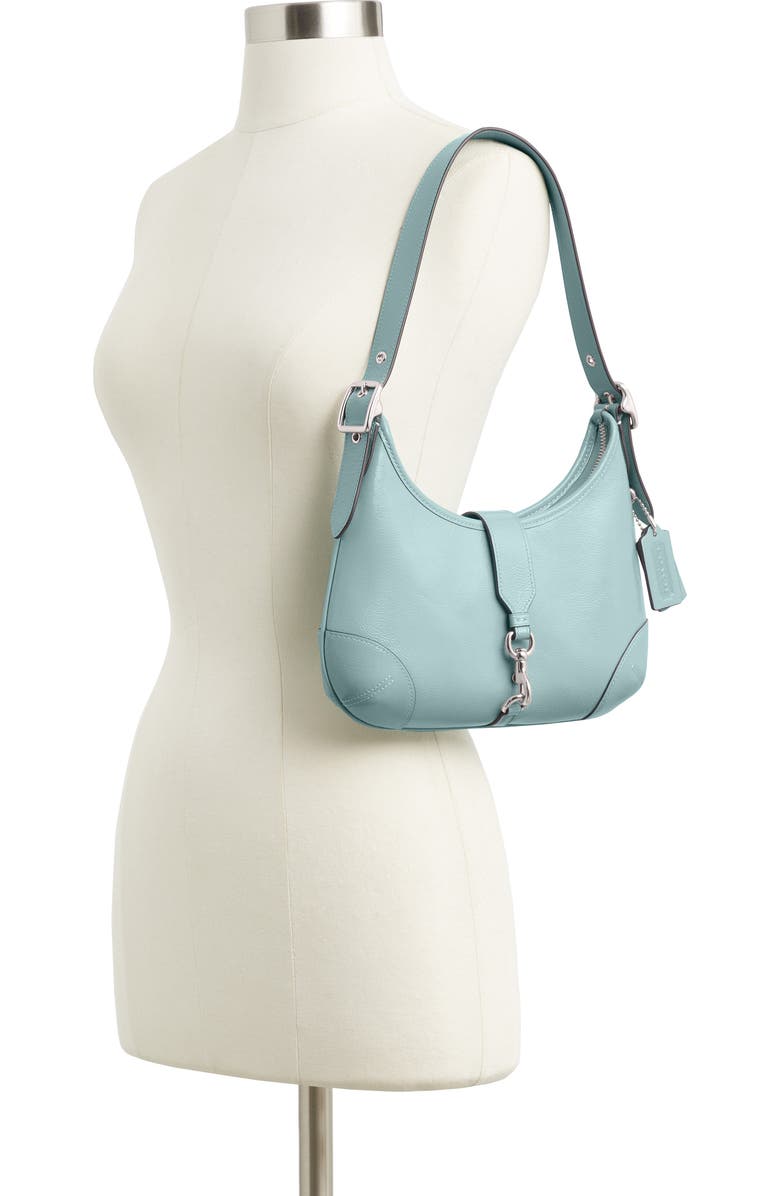 COACH Hamptons Crinkle Patent Leather Hobo Bag, Alternate, color,