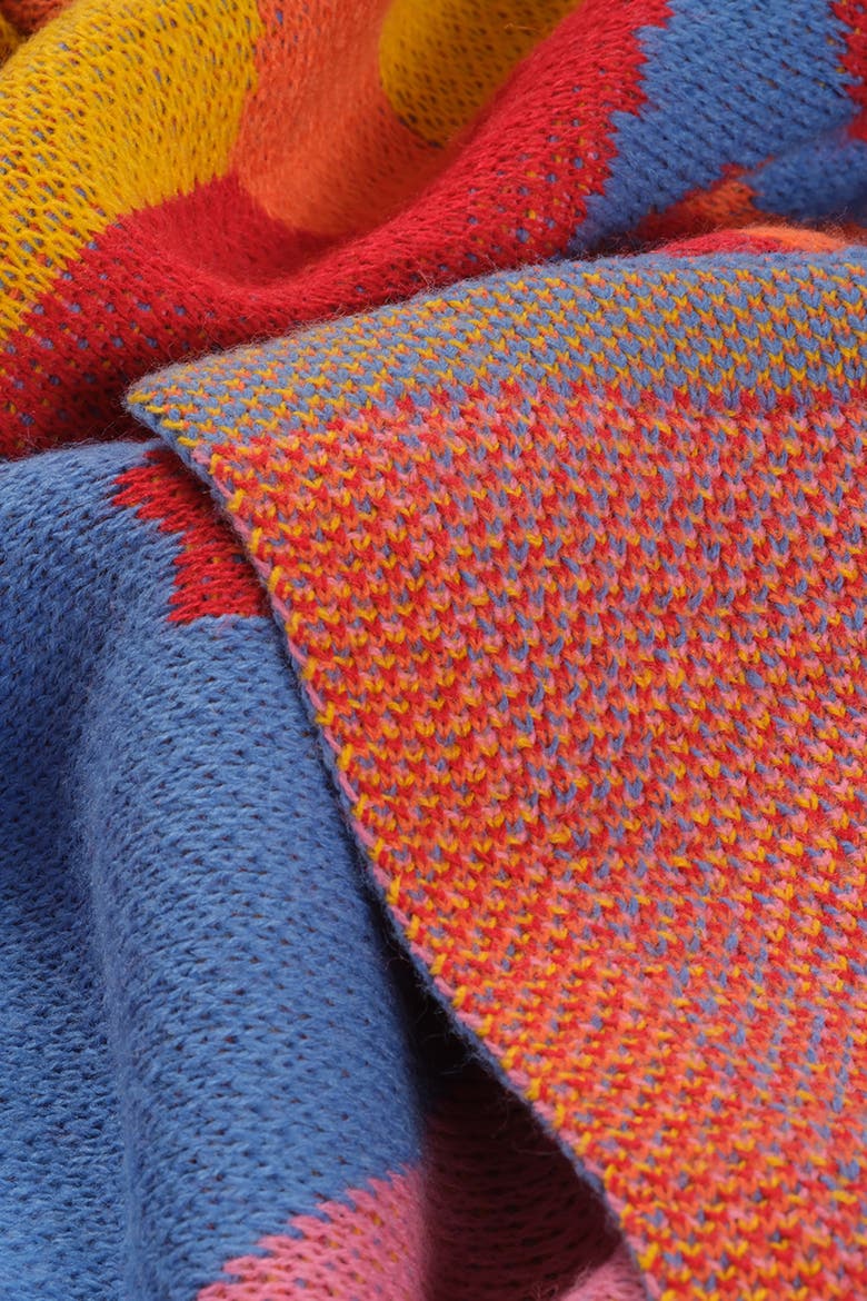 Moda Jacquard Knitted 100% Acrylic Throw 51X67 In Cheerland, Alternate, color, Pink