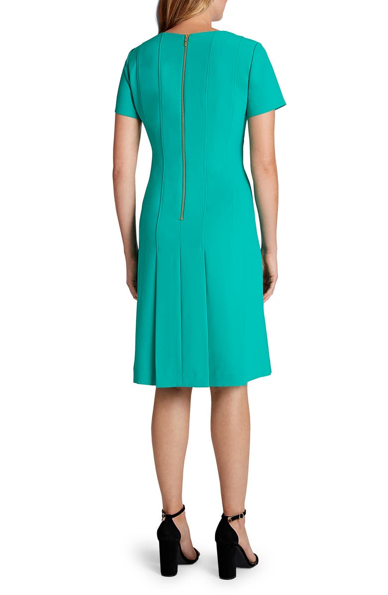 Tahari Crepe Fit & Flare Dress, Alternate, color, 