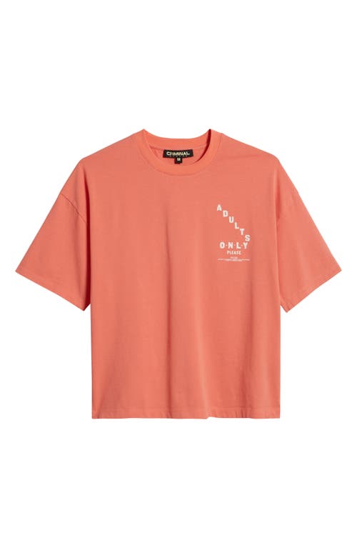 CRIMINAL DAMAGE CRIMINAL DAMAGE ADULTS ONLY GRAPHIC T-SHIRT 