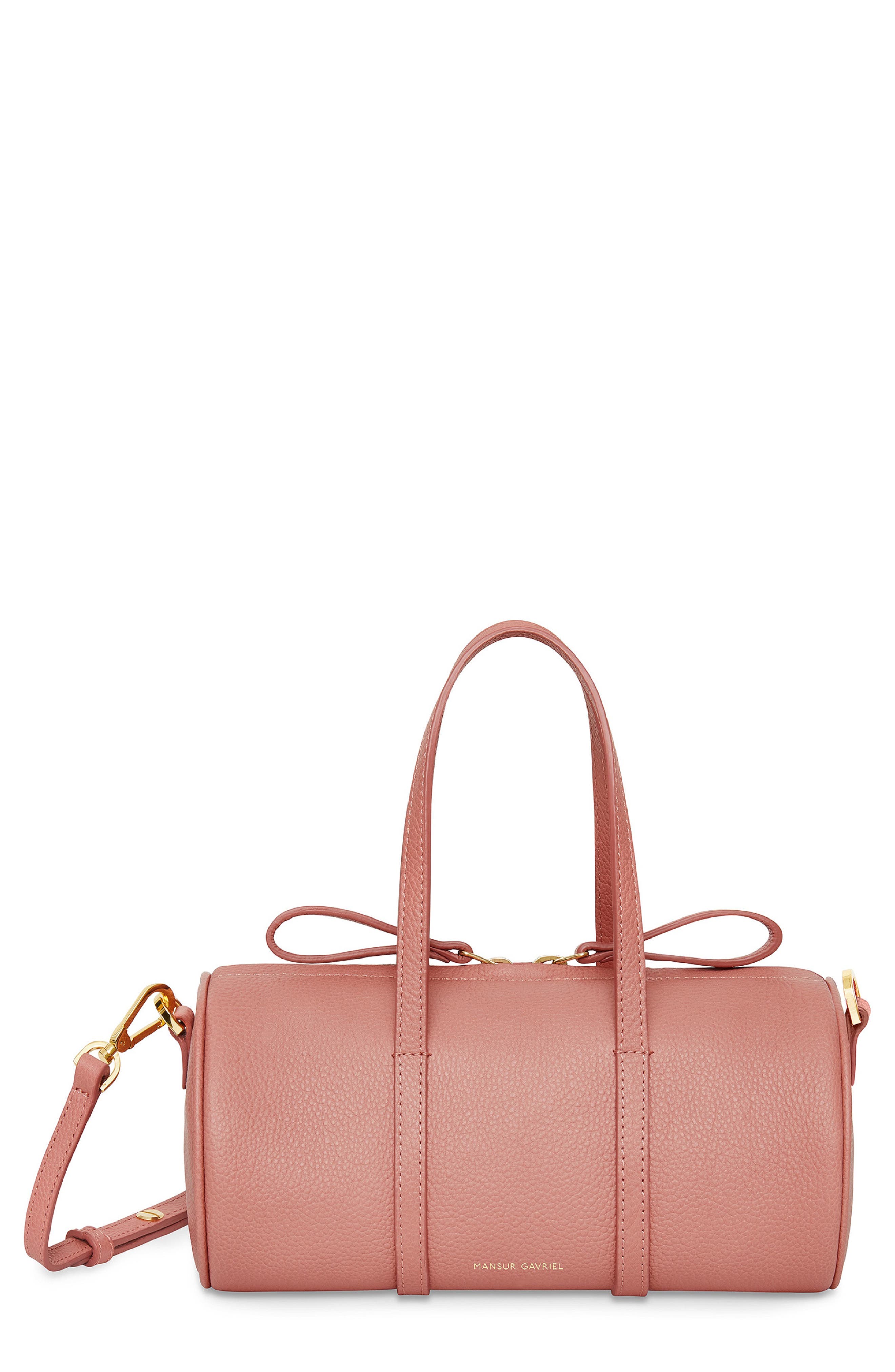 Mini Mini Leather Duffle Bag, Main, color, BLUSH