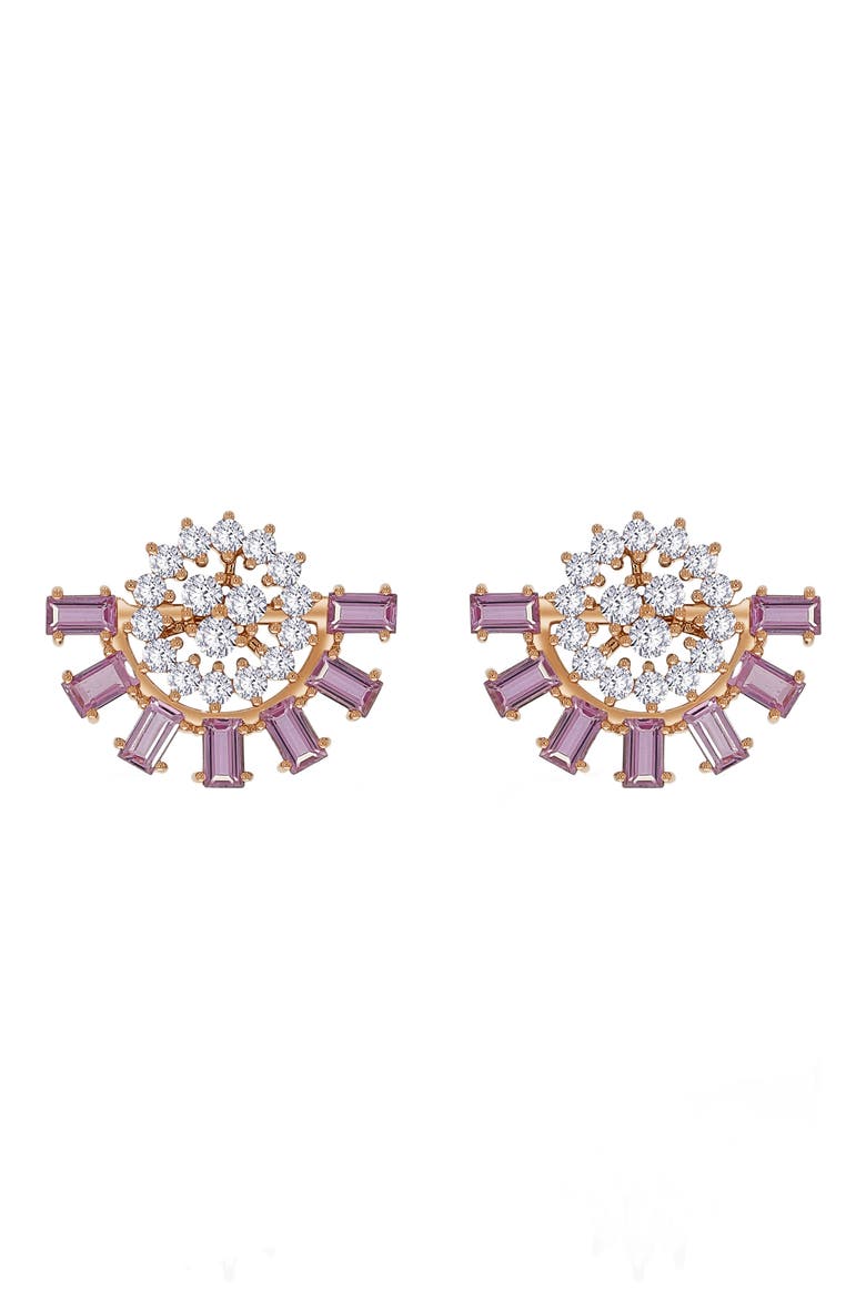 Bestow Stud Earrings, Main, color, PINK GOLD
