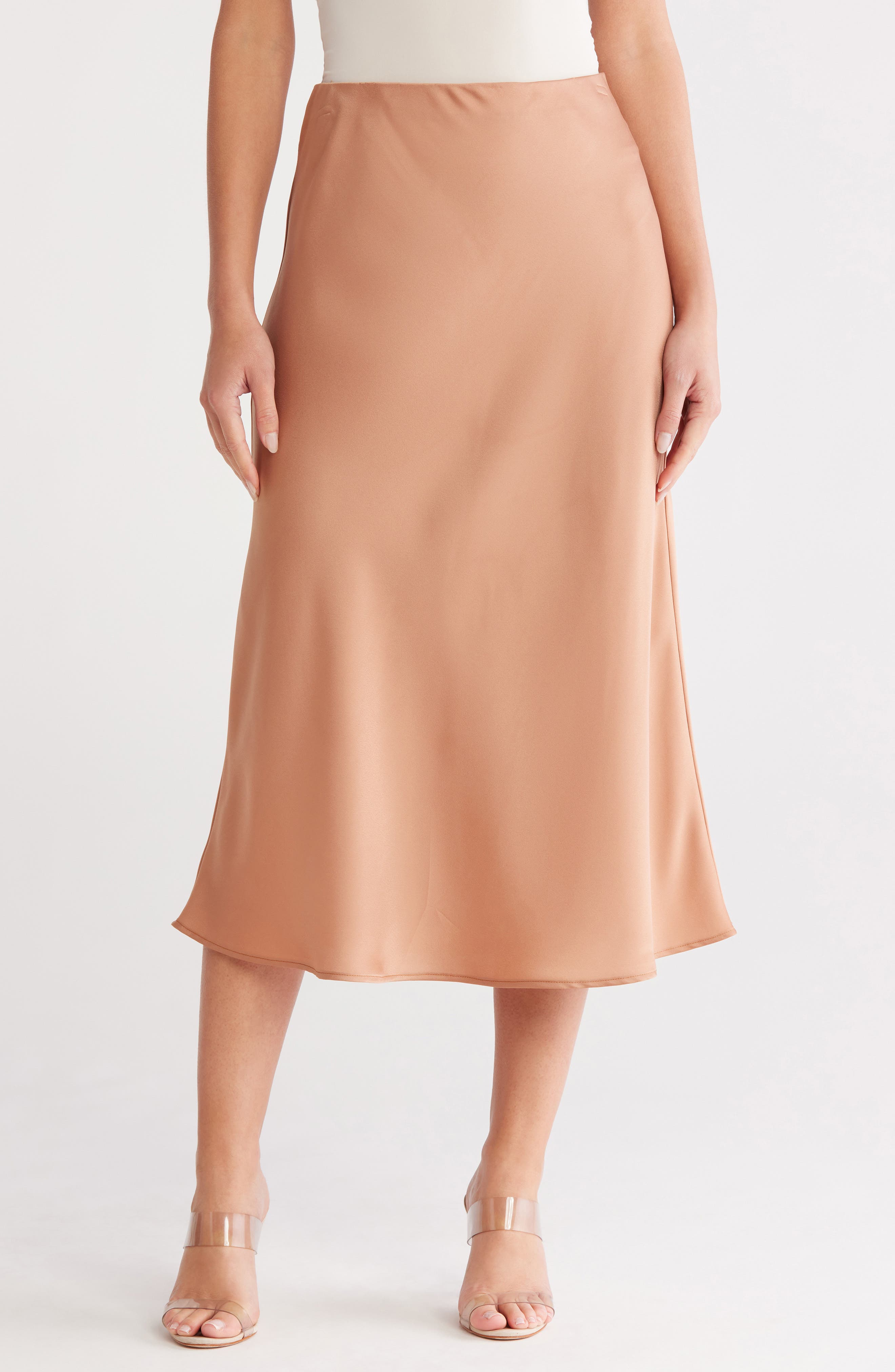 Gemma + Jane Satin Midi Skirt