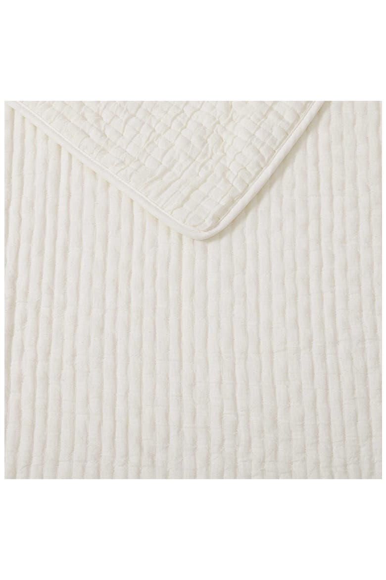 Ventura Pick Stitch Quilt & Sham Set, Alternate, color, IVORY