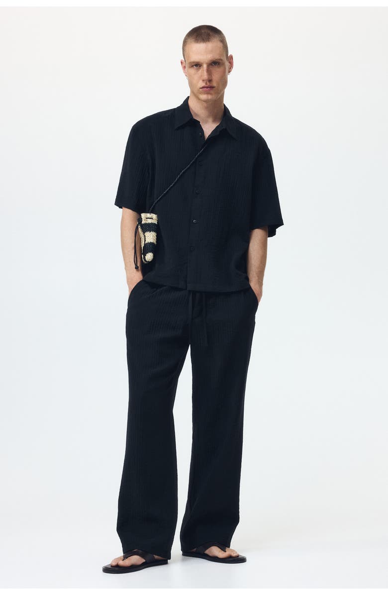 H&M Relaxed-fit shirt, Alternate, color, Black