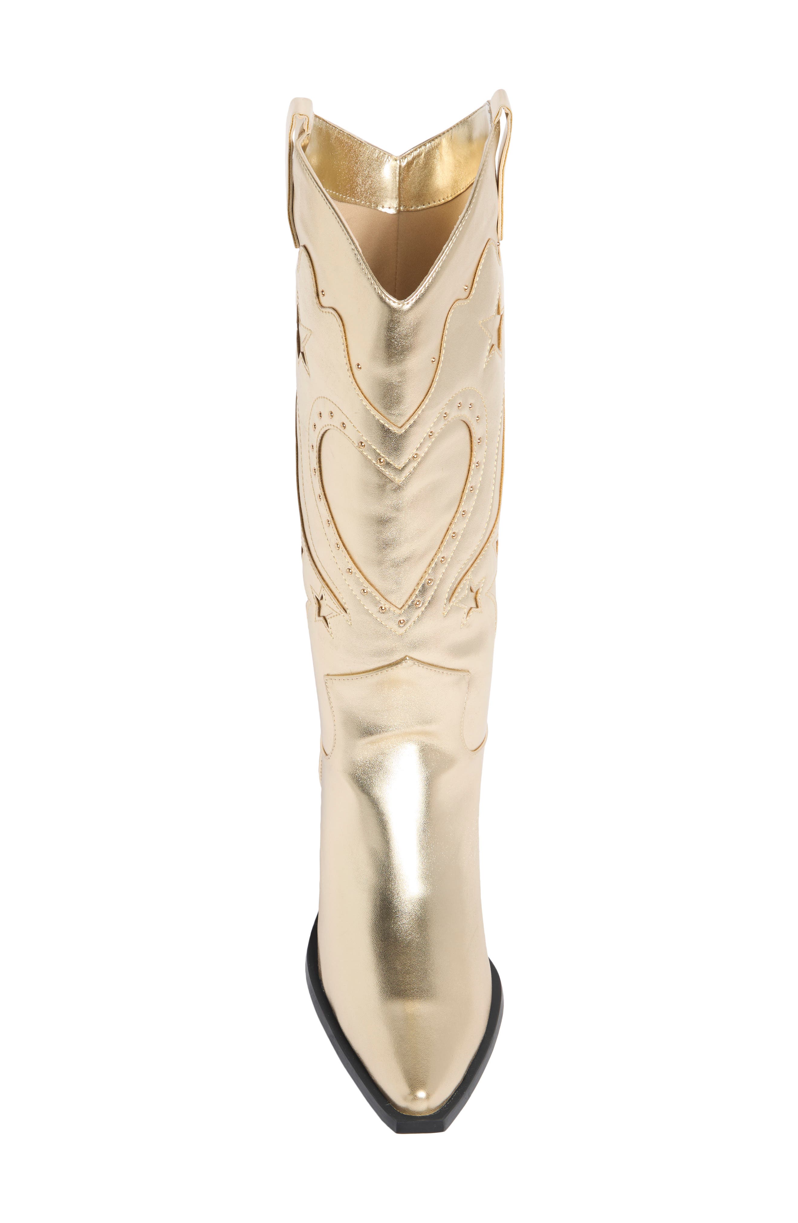 Everlyn Western Boot, Alternate, color, GOLD METALLIC