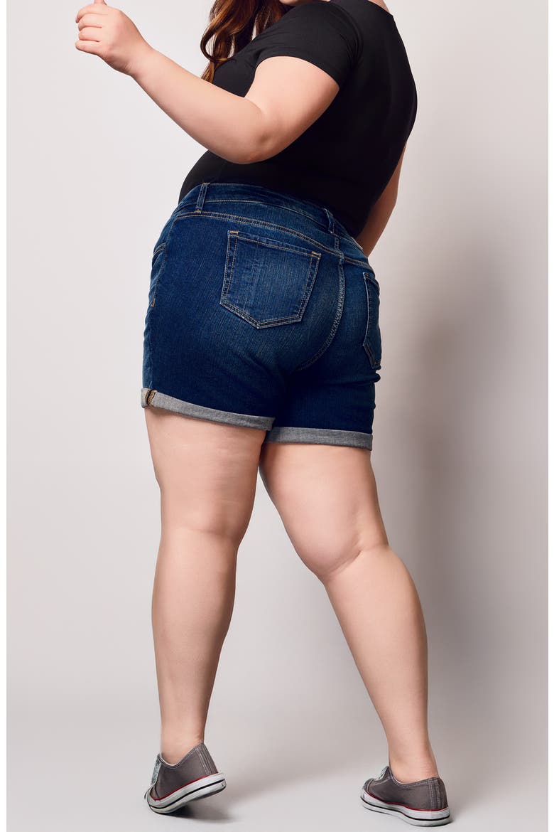 Cuffed Denim Shorts, Alternate, color, ADDISON
