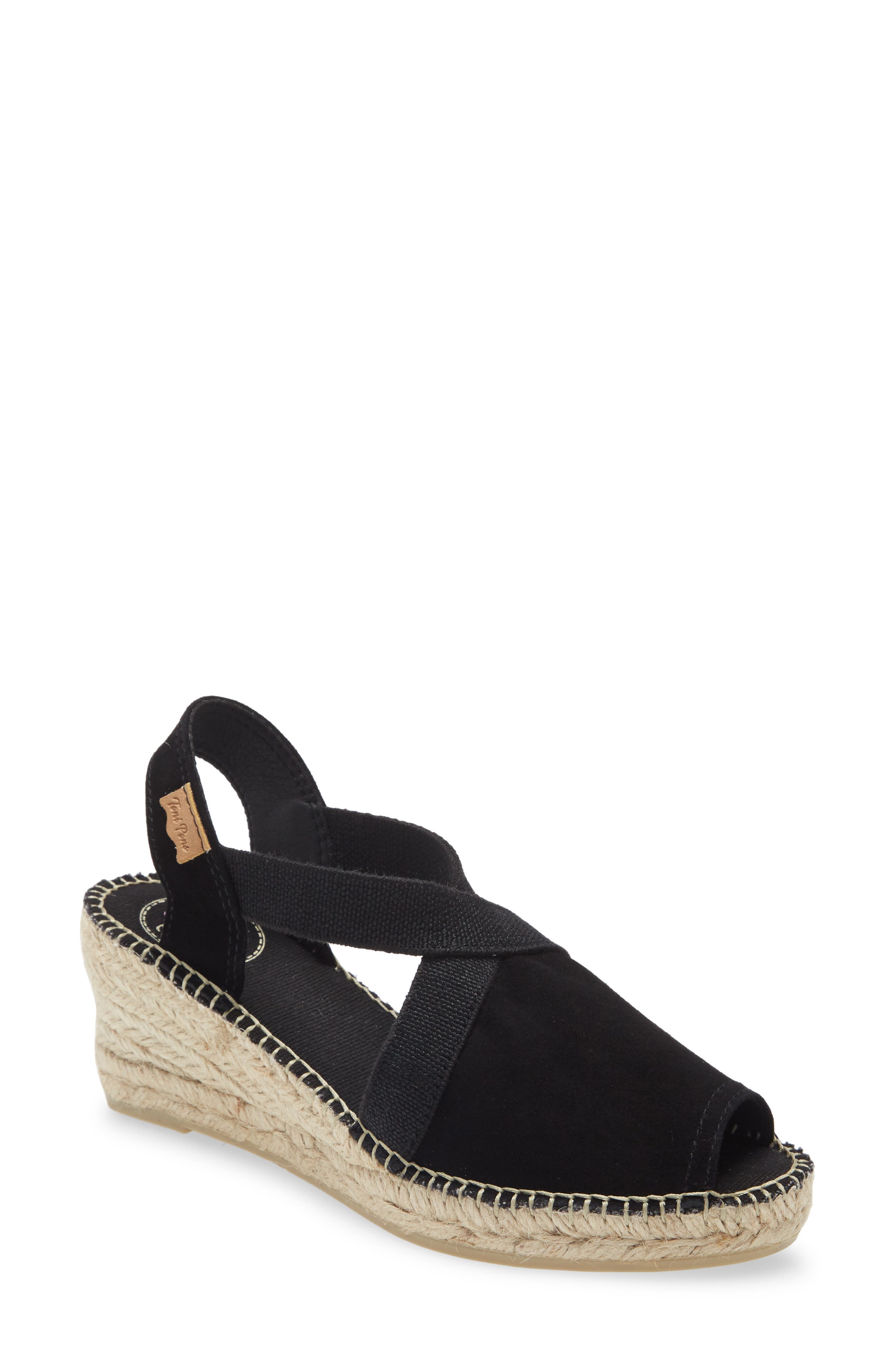 Toni Pons Breda Sandal, Main, color, Black Suede