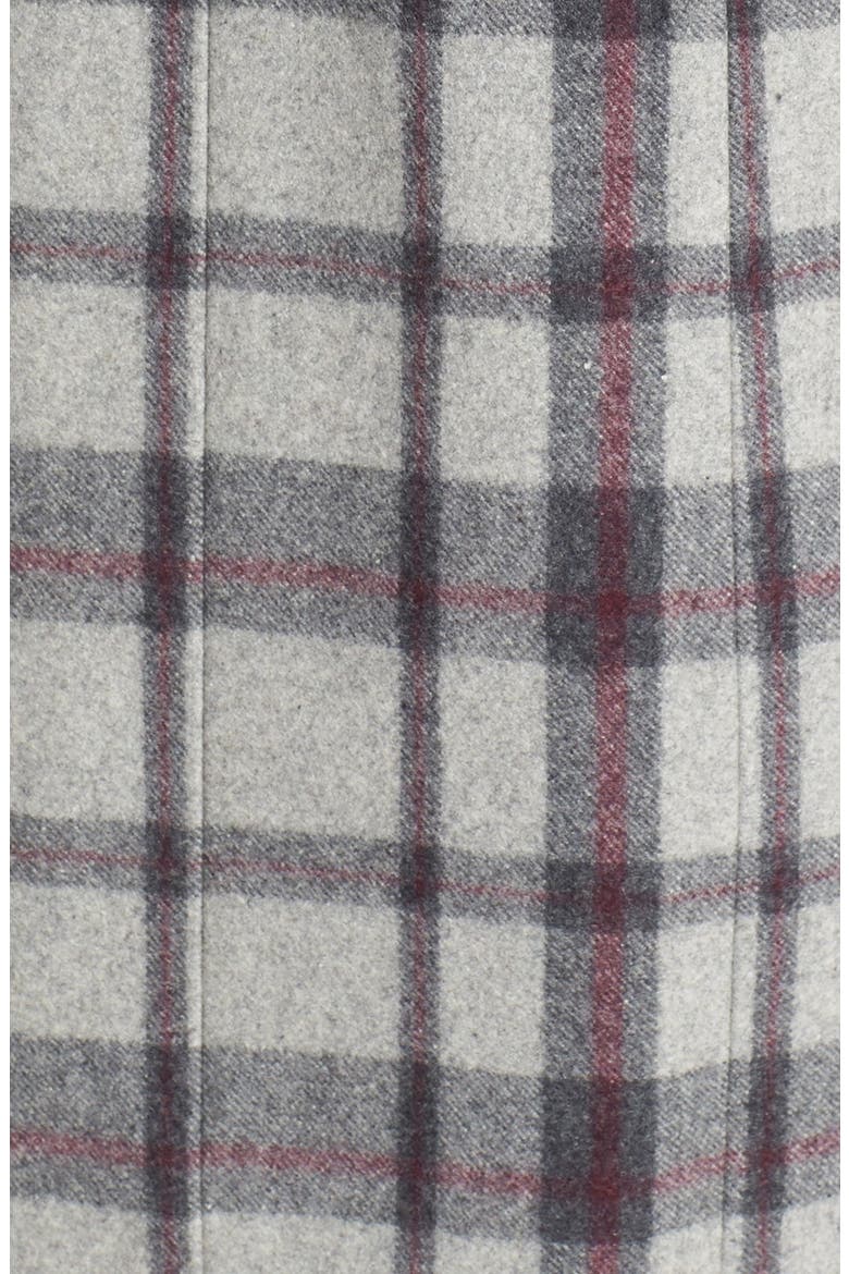 Windowpane Plaid Wool Blend Coat, Alternate, color, GREY WINDOWPANE COMBO