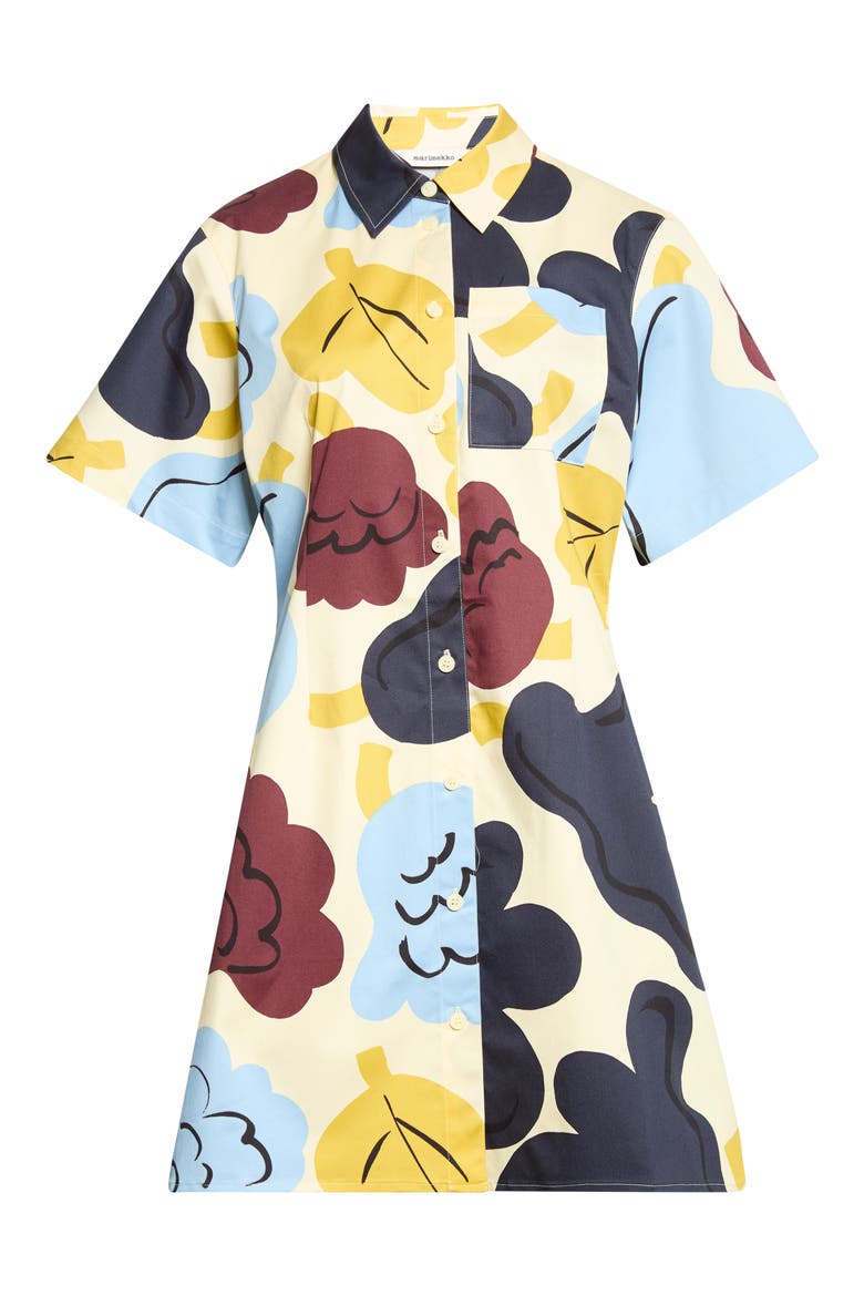 Seikkailu Print Shirtdress, Main, color, YELLOW BLUE DK BLUE