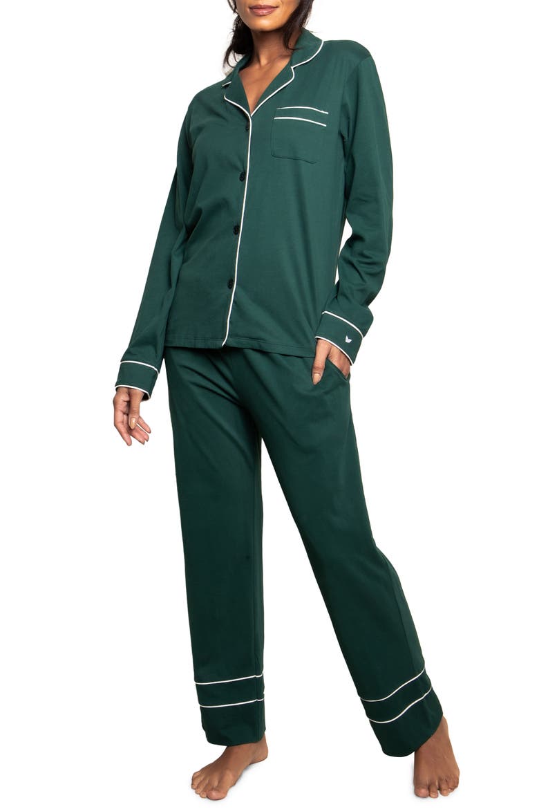Women's Luxe Pima Cotton Pajamas, Main, color, EVERGREEN