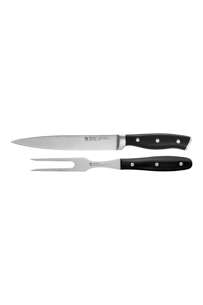 Forged Accent Carving Knife 2-Piece Set, Main, color, STAINLESS STEEL