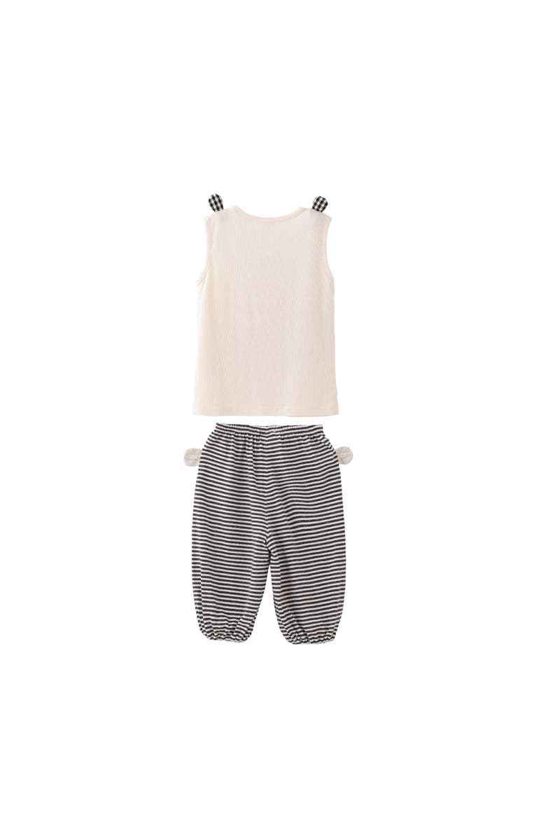 Banblu Top & Striped Pants Set, Alternate, color, Ivory
