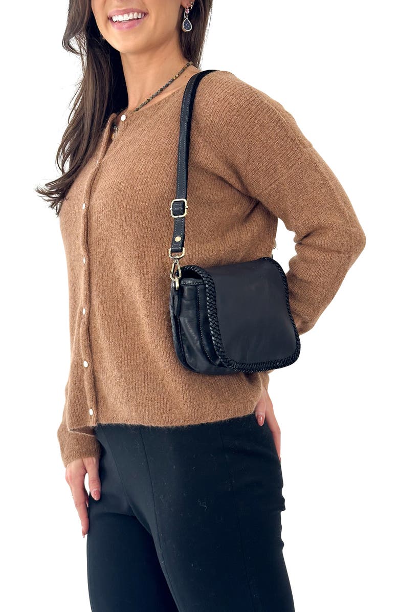 Bolsa Nova Naples Saddle Bag, Alternate, color, Black