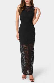 Illusion Lace Sleeveless Maxi Dress