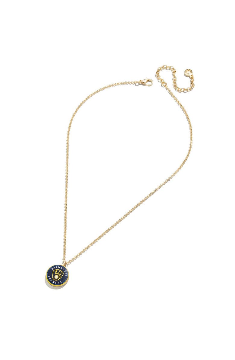 BaubleBar Milwaukee Brewers Pendant Necklace, Alternate, color, 