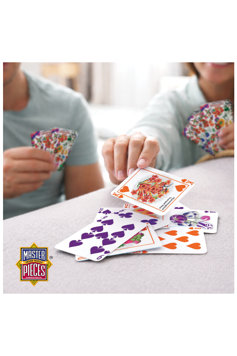 Backyard Garden Flowers Playing Cards, Alternate, color, Multicolor