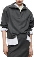 MANGO Half Zip Sweatshirt