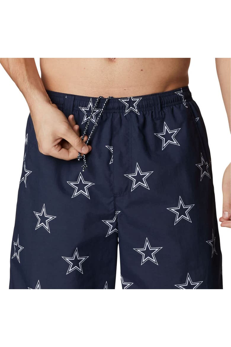 Men's Columbia Navy Dallas Cowboys Backcast III Printed Shorts, Alternate, color, Navy