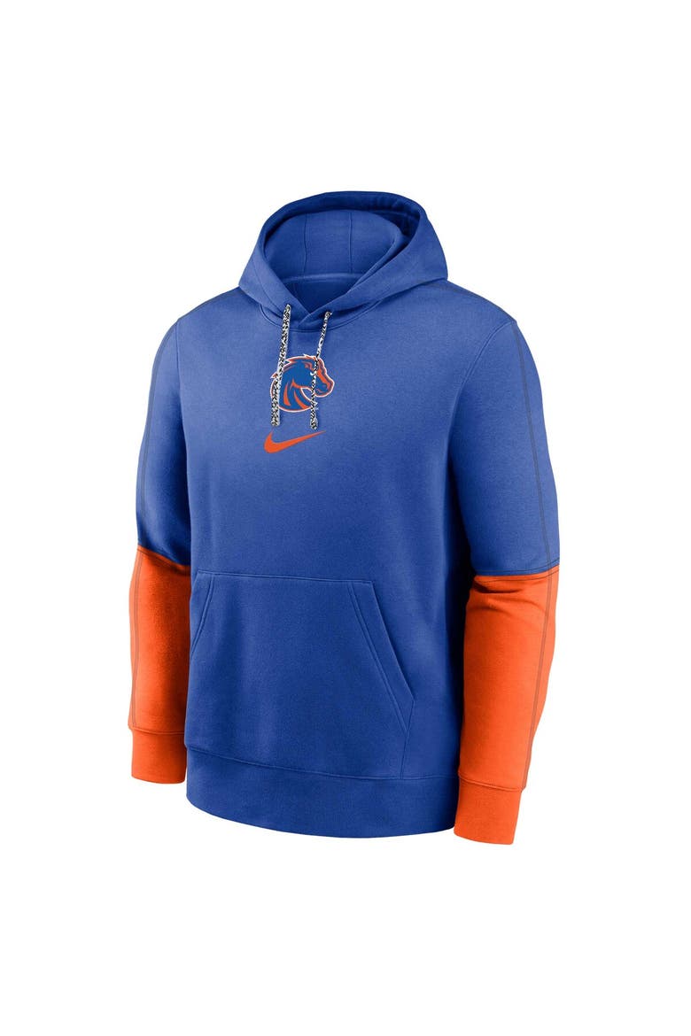 Men's Nike Royal Boise State Broncos 2024 Sideline Club Fleece Pullover Hoodie, Alternate, color, Royal