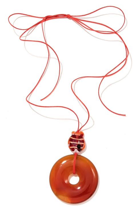 Angel Fish Cord Pendant Necklace