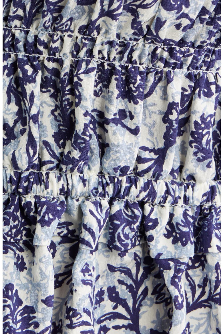 Fontaine Floral Smocked Top, Alternate, color, INDIGO MARIGOLD