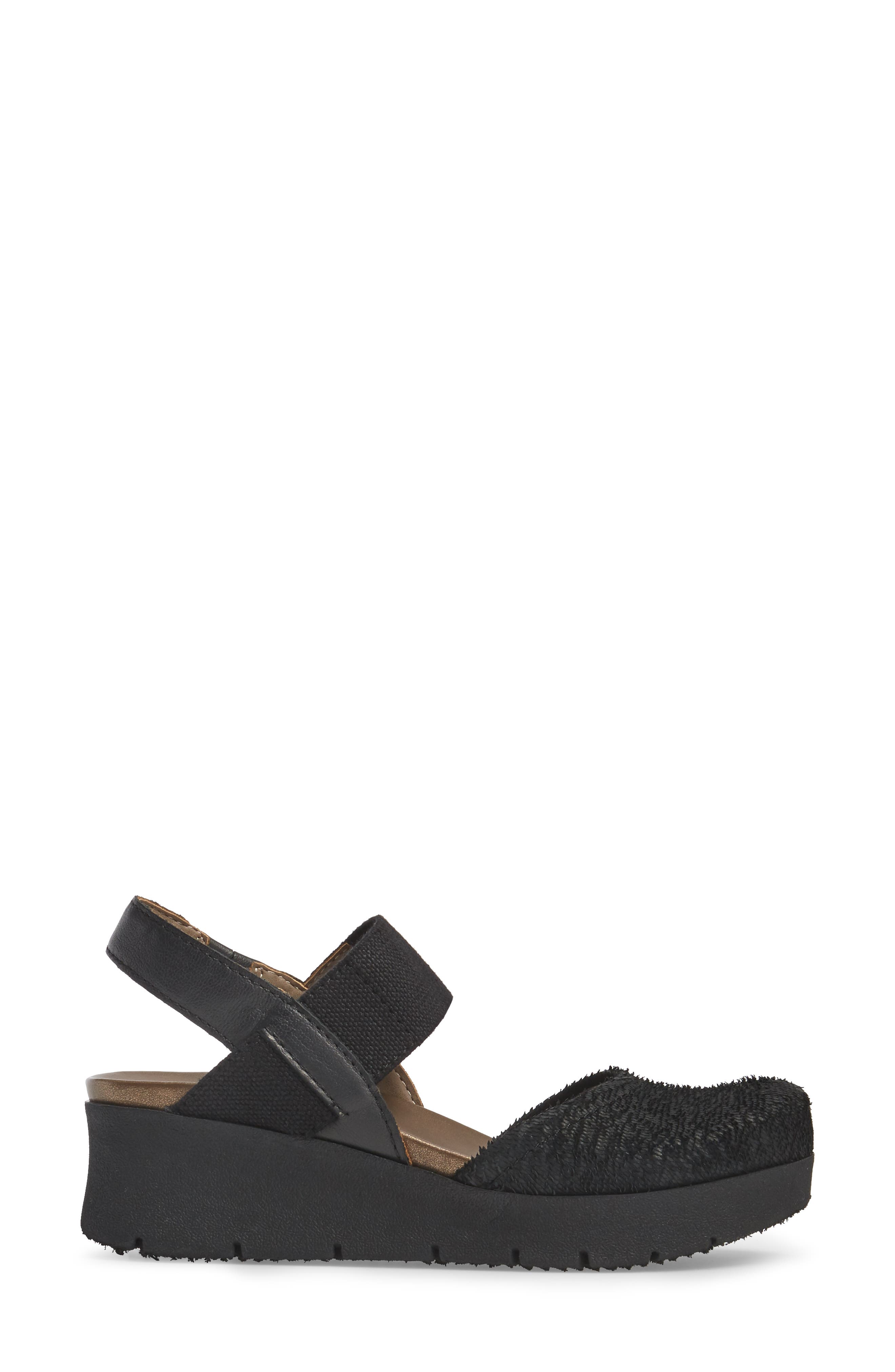 Roadie Mary Jane Platform Wedge, Alternate, color, BLACK LEATHER