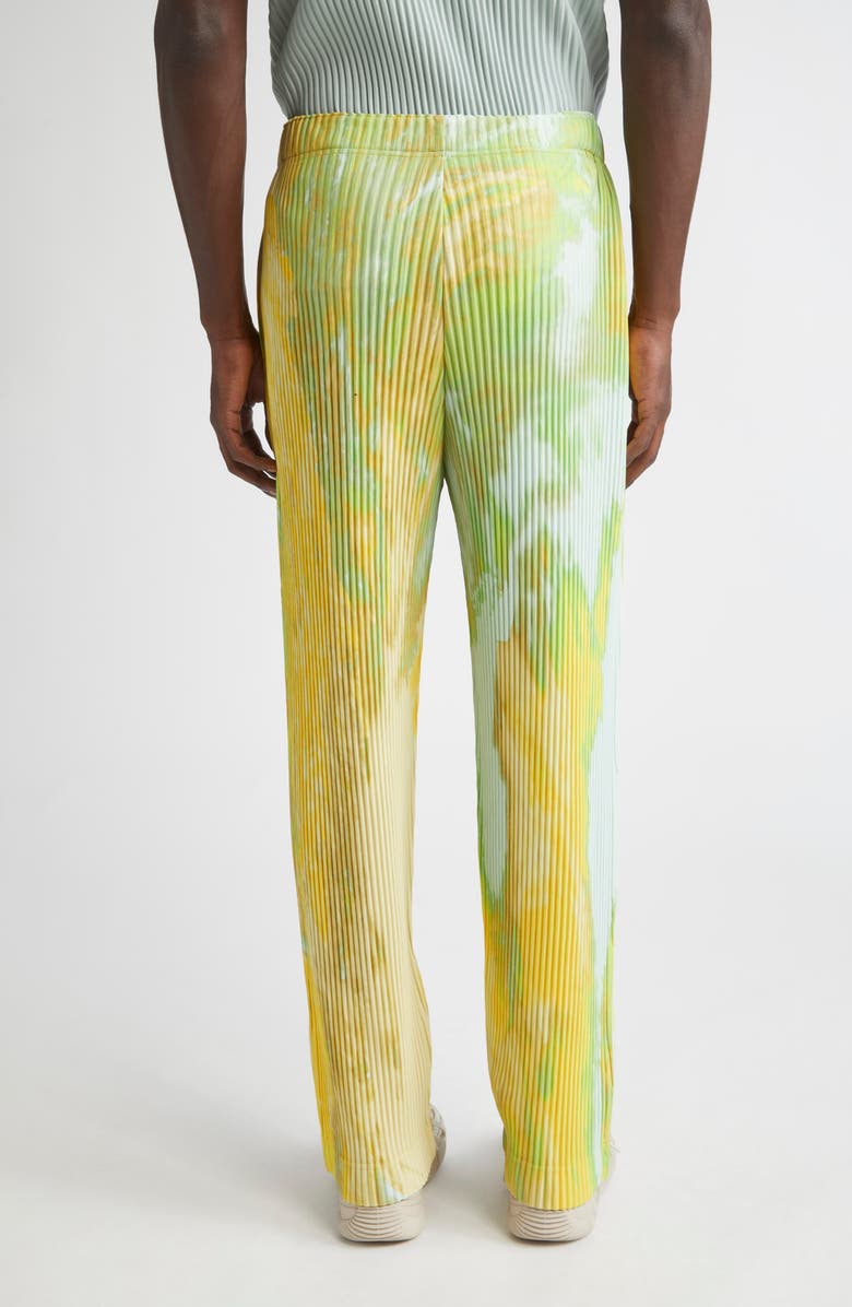 Homme Plissé Issey Miyake Agate Pleated Pants, Alternate, color, Yellow