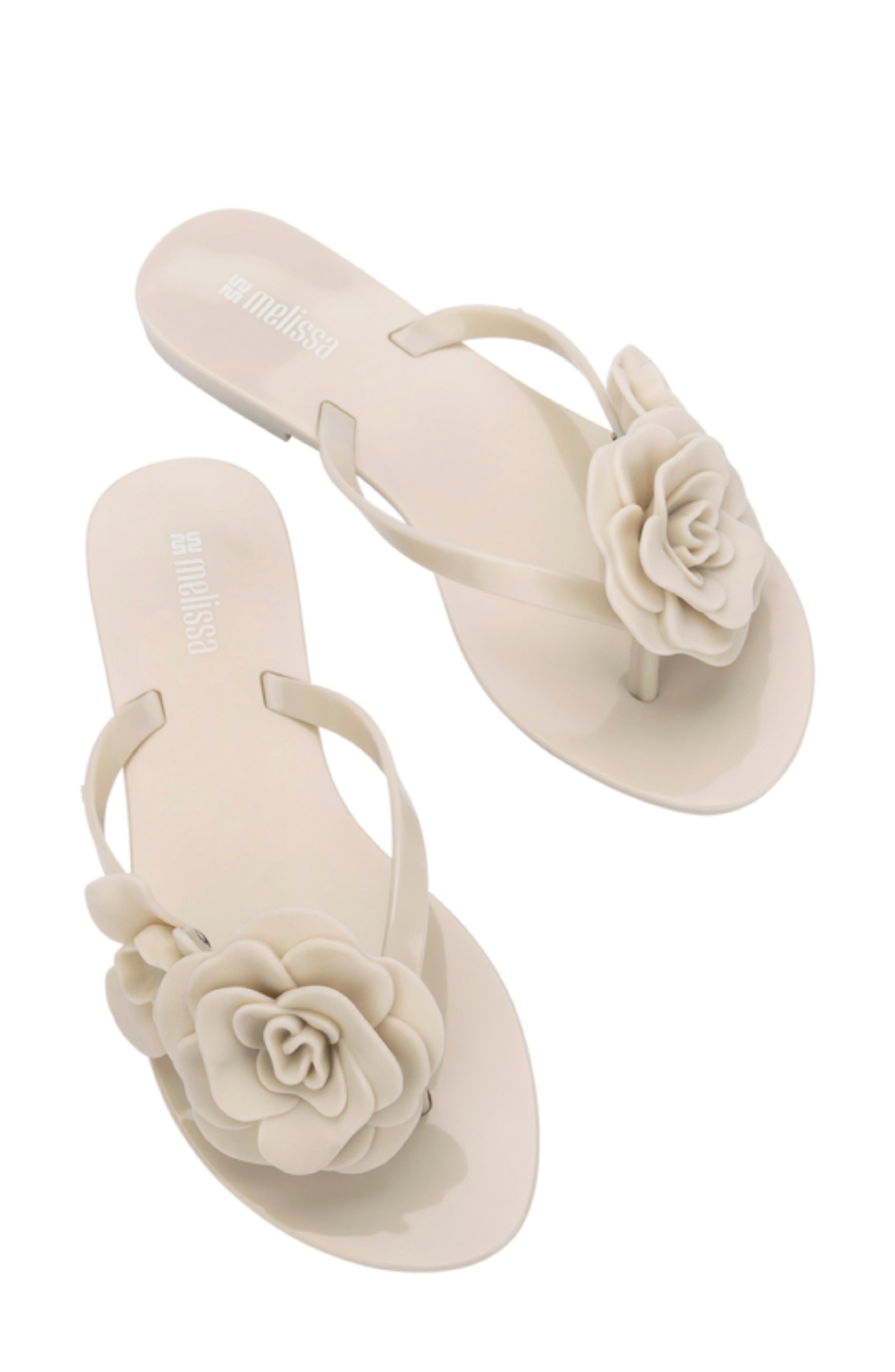 Harmonic Petals Flip Flop, Alternate, color, IVORY