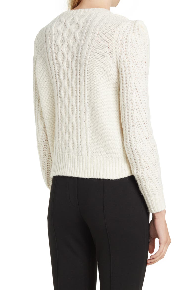 Amelie Wool Blend Sweater, Alternate, color, CREAM