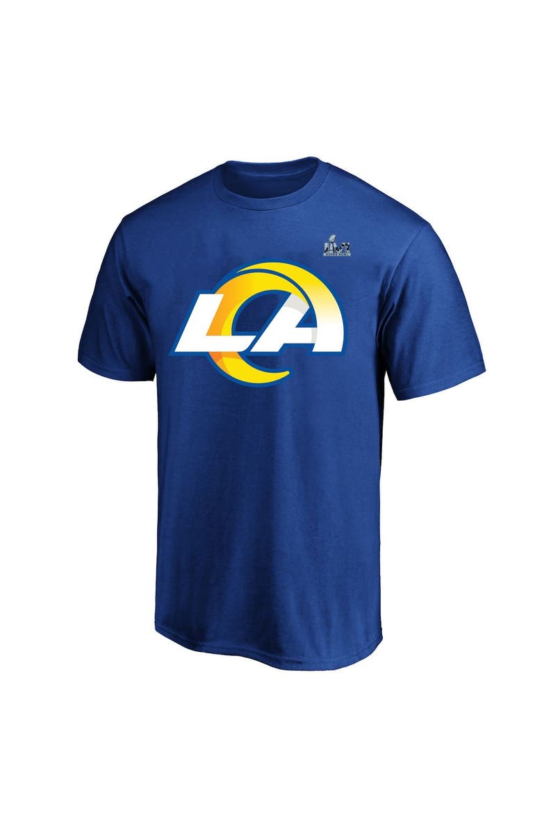FANATICS Men's Fanatics Branded Aaron Donald Royal Los Angeles Rams Super Bowl LVI Bound Big & Tall Name & Number T-Shirt, Alternate, color, 