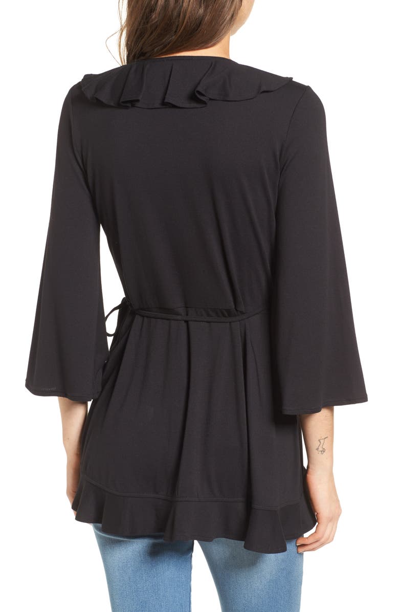Leith Ruffle Wrap Top, Alternate, color, 