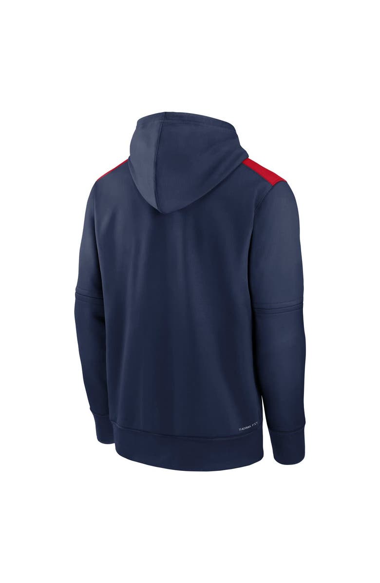 Nike Men's Nike Navy Cleveland Guardians Authentic Collection City Connect Therma Pullover Hoodie, Alternate, color, Navy