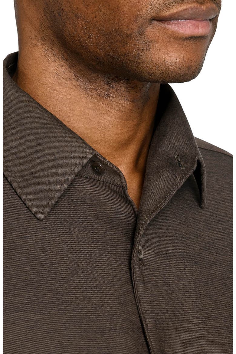 Solid Mapleton Luxe Cross Dyed Long Sleeve Shirt, Alternate, color, BROWN