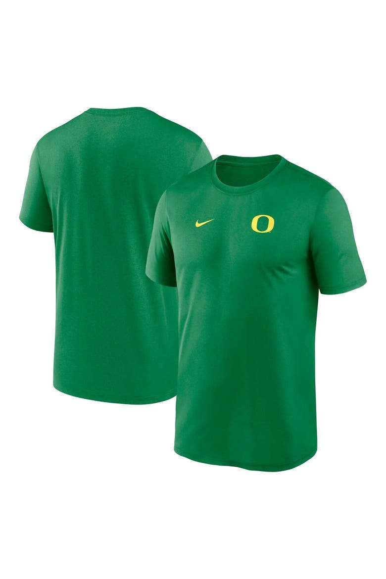 Men's Nike Green Oregon Ducks 2025 Sideline Small Logo Legend Performance T-Shirt, Main, color, Green