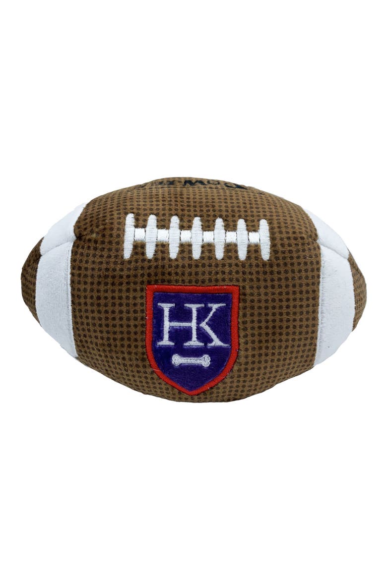 Football Plush Dog Toy, Main, color, BROWN