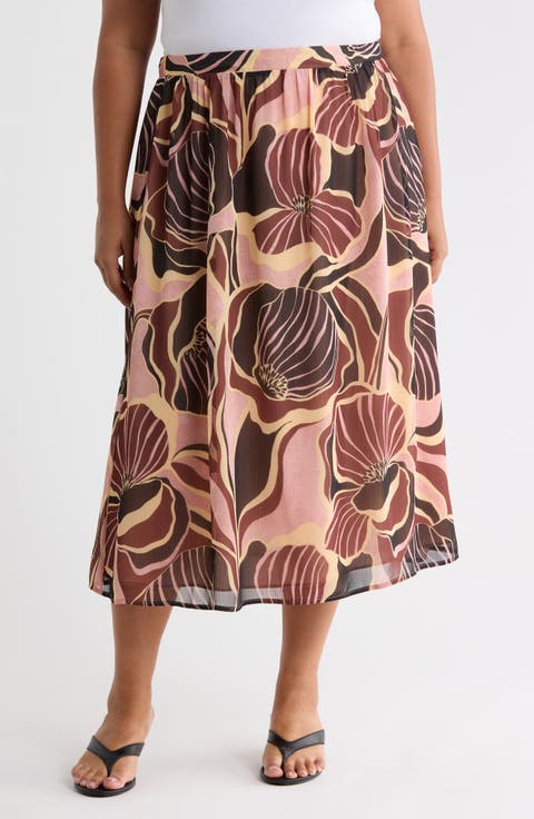 Mosaic Floral Skirt
