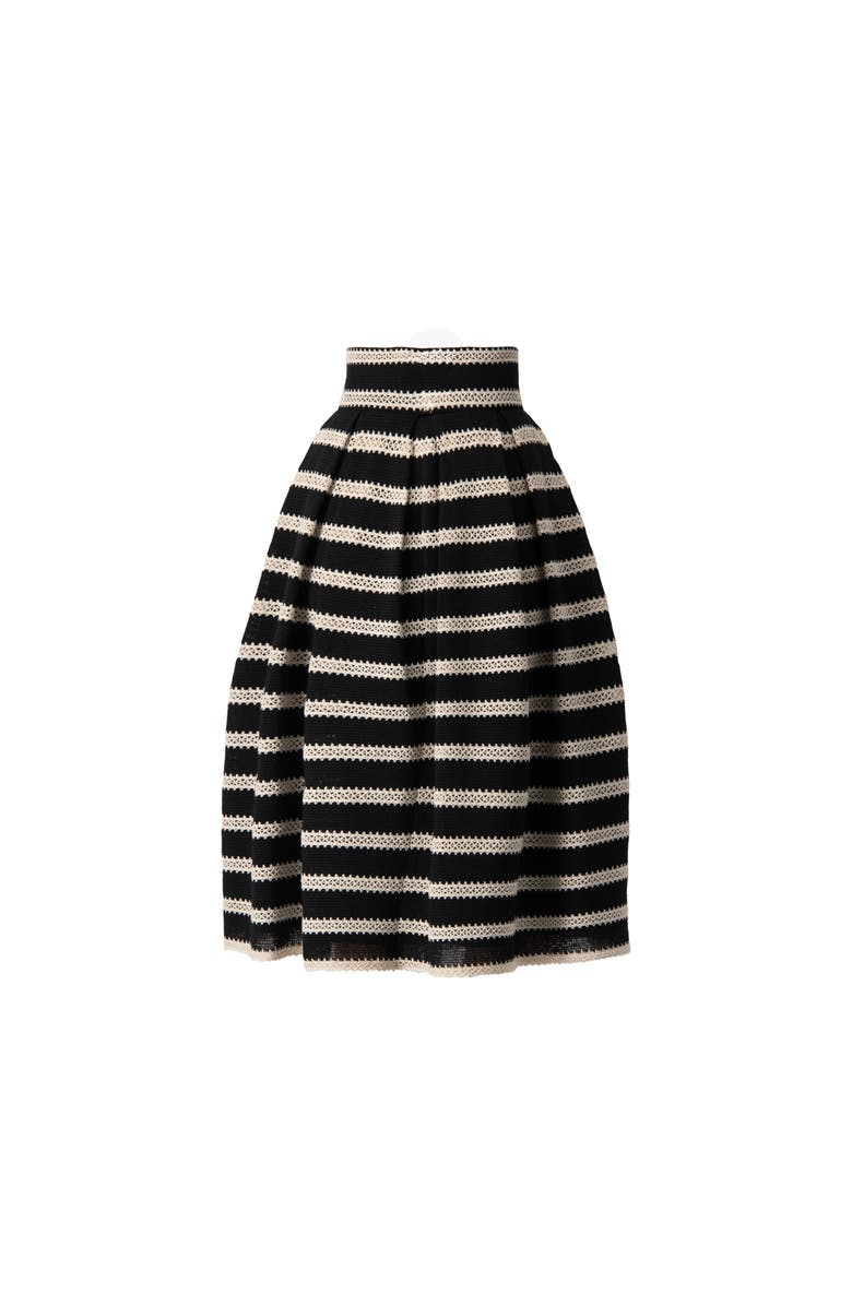 IVONNE Striped Textured Midi Skirt, Alternate, color,