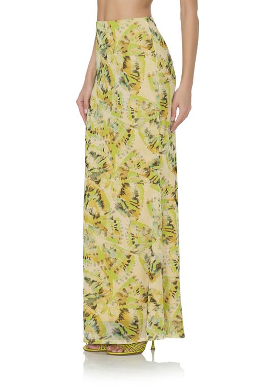 AFRM AFRM TEGAN PRINT MESH MAXI SKIRT 