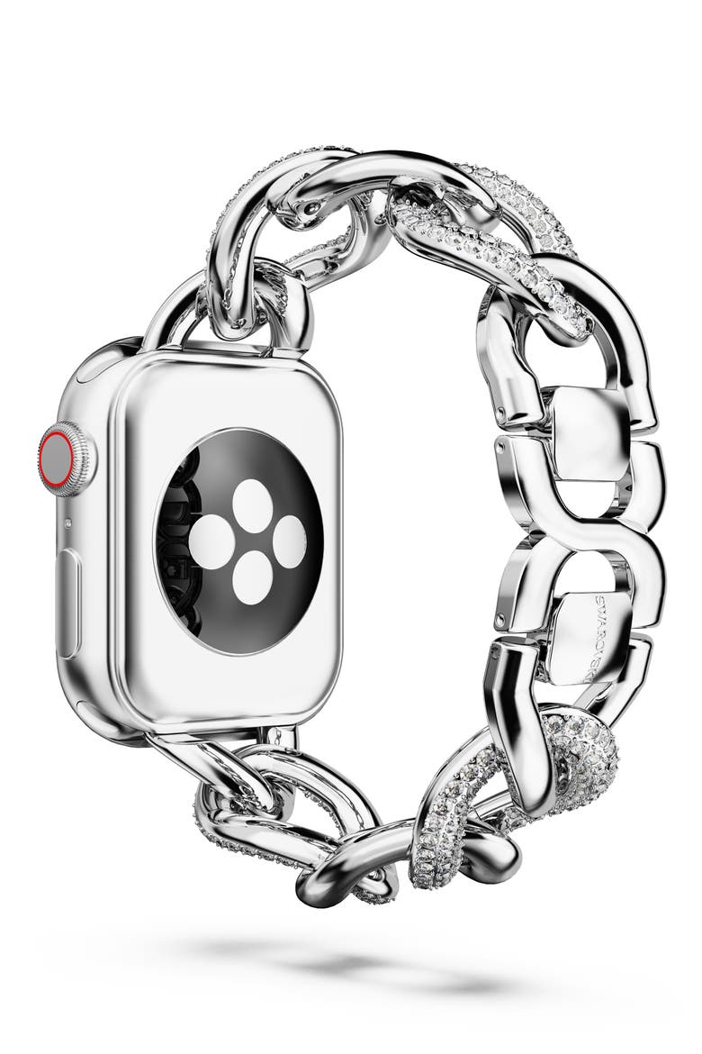 Sparkling Chain 20mm Apple Watch® Bracelet Watchband, Alternate, color, SILVER
