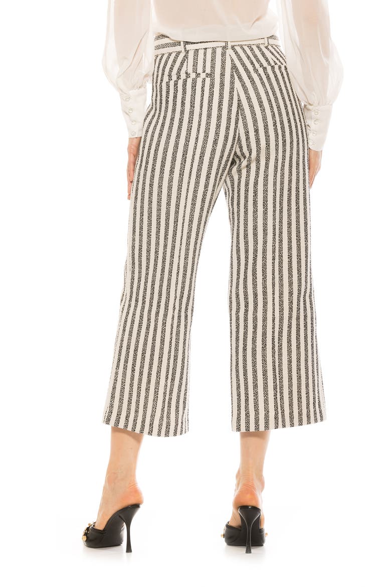 Caden Tweed Wide Leg Pants, Alternate, color, NAVY STRIPE