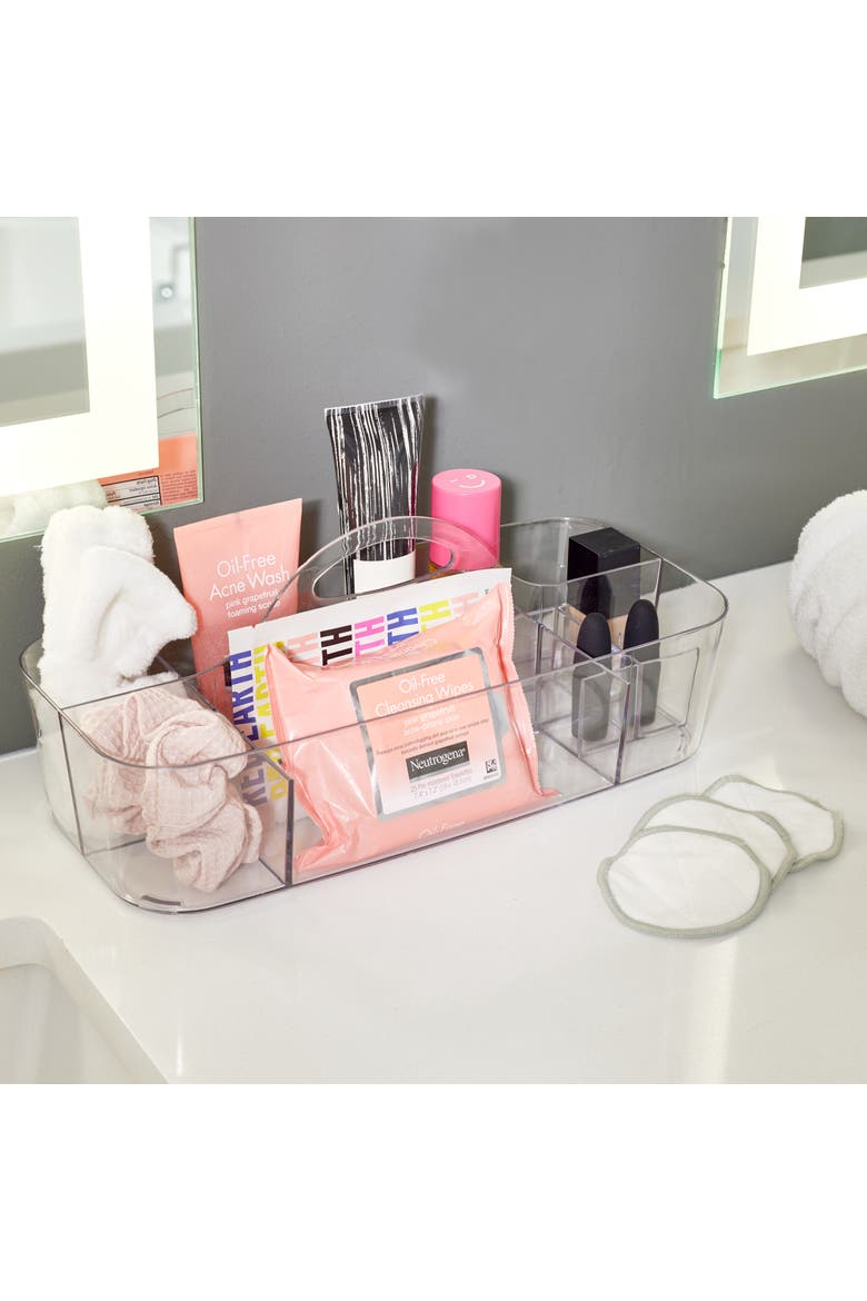 Plastic Cosmetic Organizer Tote, Alternate, color, Clear