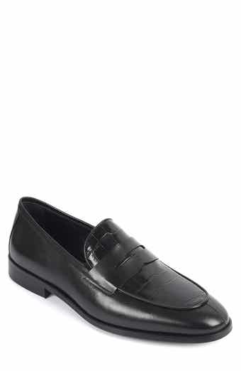 VELLAPAIS Manzoni Croc-Embossed Penny Loafer