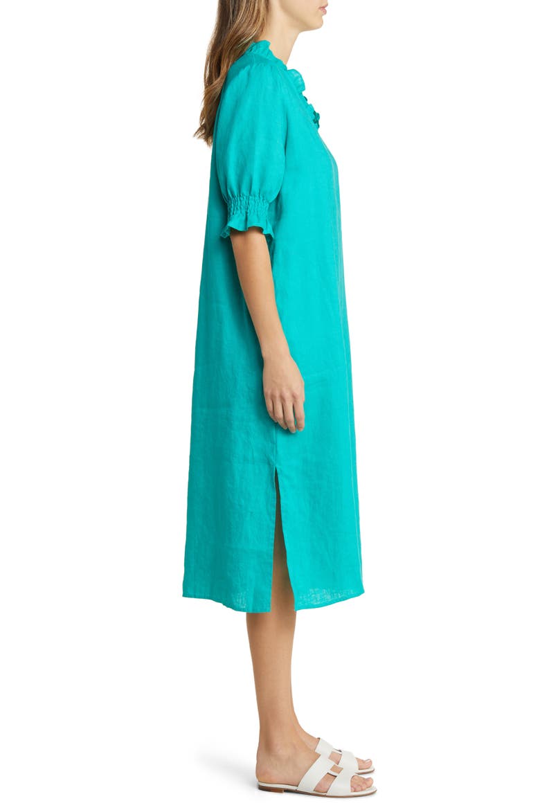 Nydela Linen Shift Dress, Alternate, color, GREENLAKE