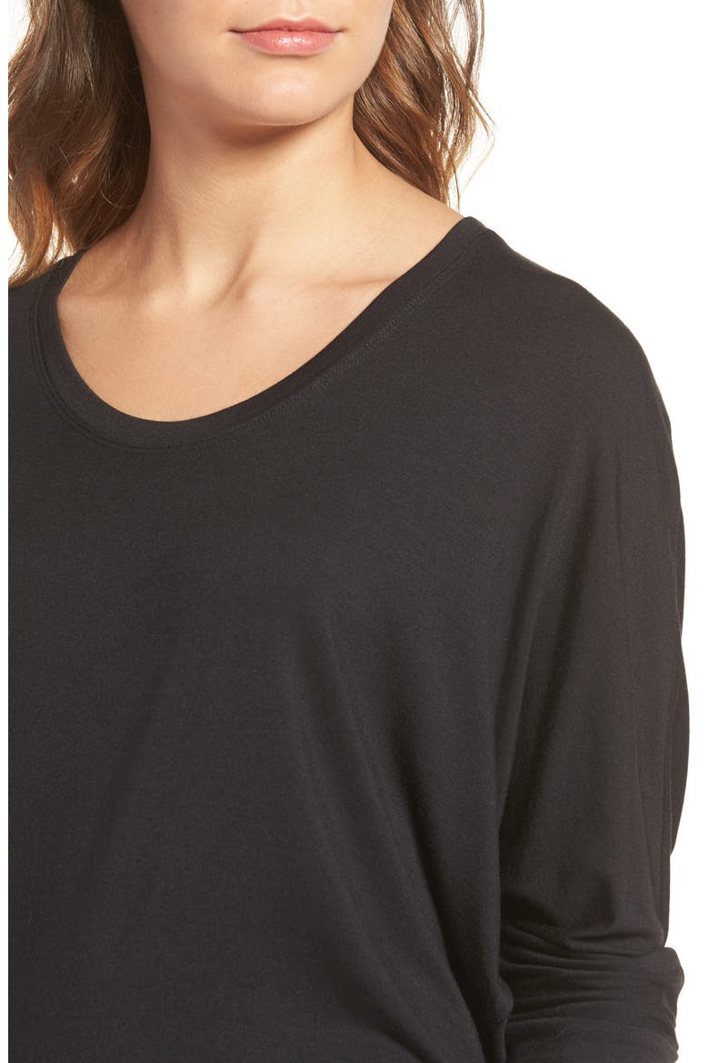 Zoe Long Sleeve Tee, Alternate, color, BLACK