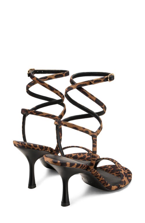 Stuart Weitzman Nudist Wrap 85 Sandal In Animal Print